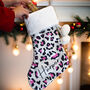 Personalised Leopard Print Christmas Stocking, thumbnail 1 of 4