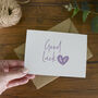 Good Luck Heart Greeting Card, thumbnail 4 of 4