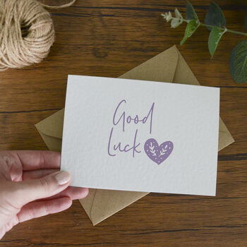 Good Luck Heart Greeting Card, 4 of 4