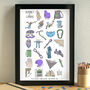 Climbing Alphabet Art Print Unframed, thumbnail 2 of 3