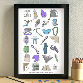 Climbing Alphabet Art Print Unframed, 2 of 3