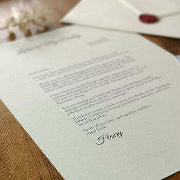A Letter To My Daddy Personalised Keepsake From A Child, 2 of 8