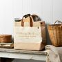 Leather Handled Bridal Party Studio Tote In Canvas, thumbnail 2 of 8