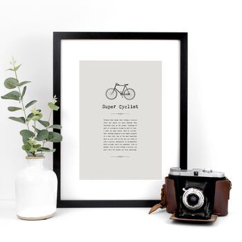 Cycling Quotes Print Gift For Cyclist, 2 of 7