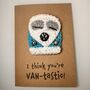 Camper Van Crochet Birthday Card Handmade, thumbnail 7 of 8