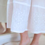 White Cotton Embroidered Nightdress, thumbnail 5 of 8