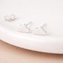 Sterling Silver Cloud Stud Earrings – 6mm, thumbnail 3 of 8