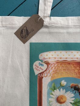 Honey Jar Cotton Tote Bag, 3 of 4