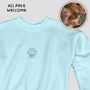 Personalised Pet Paw Outline Portrait Sweatshirt, thumbnail 5 of 12