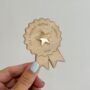 'I've Finished School' Star Wooden Keepsake Badge, thumbnail 1 of 2