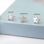 Personalised Sterling Silver Initial Star Earrings, thumbnail 8 of 12