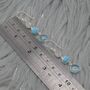 Moonstone Turquoise Blue Topaz Earrings, thumbnail 4 of 11
