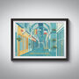 Brixton Village London Travel Poster Art Print, thumbnail 1 of 8