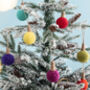 Colourful Christmas Felt Fairy Light Bulb Baubles, thumbnail 2 of 3