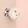 G Decor Little Garden Birds Ceramic Mortice Door Knobs Set – Handcrafted For Interior Doors With Chrome Base, Ideal For Kids’ Rooms And Nature Homes, thumbnail 2 of 5