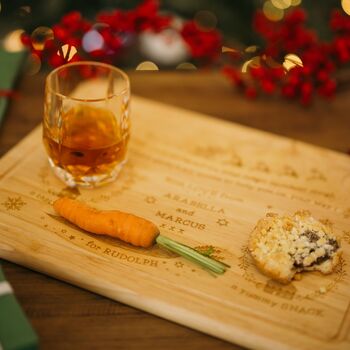 Personalised Christmas Eve Reindeer Treat Board, 6 of 11