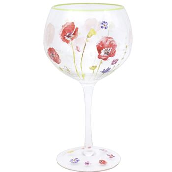 Poppy Hand Painted Gin Glass, 3 of 4