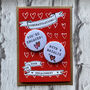 Personalised Mini Magnets Engagement Card, thumbnail 1 of 4