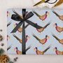 Three Sheets Of Christmas Pheasent Wrapping Paper, thumbnail 2 of 2