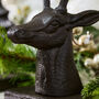 Reindeer Cast Iron Christmas Stocking Holder, thumbnail 3 of 5
