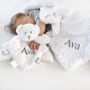 Personalised White Sherpa Blanket And Comforter Set, thumbnail 1 of 12