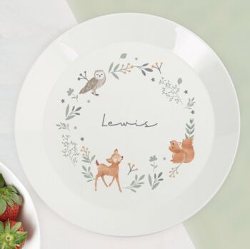 Personalised Woodland Animals Plate, 5 of 7