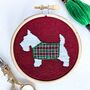 Mini Scotty Dog Embroidery Kit, thumbnail 1 of 4