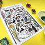 Lake Wildlife Of Britain Watercolour Postcard, thumbnail 7 of 9