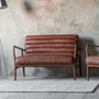 Antique Brown Two Seater Leather Sofa, thumbnail 1 of 1