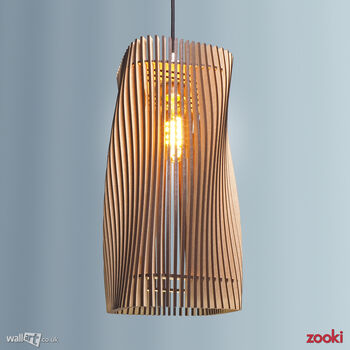 Zooki 28 'Cybele' Wooden Pendant Light, 2 of 9