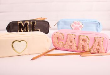 Personalised Pencil Case With Glitter Or Pearl Letters, 6 of 12