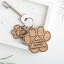 Personalised Paw Print Keyring For Pet Parent, thumbnail 1 of 2