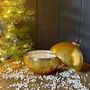 Scented Glass Bauble Candle Gold Yuletide, thumbnail 1 of 2