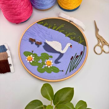 Swan And Cygnet Embroidery Kit, 5 of 7