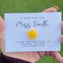 Gold Star Personalised Teacher Gift With Citrine Star, thumbnail 2 of 5
