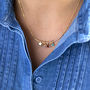 Bar Charm Necklace With Star And Family Birthstones, thumbnail 6 of 11