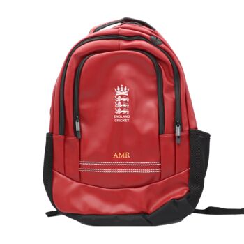 Personalised England Red Cricket Rucksack, 3 of 4