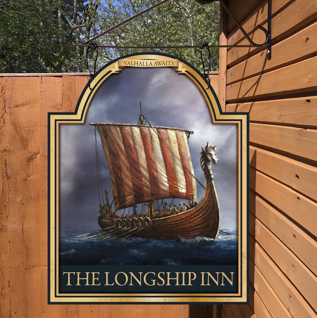 Longship Inn. Personalised Bar Sign, 1 of 9