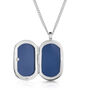 Men's Large Howlite Dog Tag Locket 925 Silver, thumbnail 6 of 9