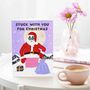 Funny Christmas Card | Stuck With You, thumbnail 1 of 2