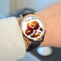 Personalised Wrist Watch With Floral Chrysanthemum, thumbnail 2 of 3