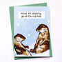 Otterly Good Christmas Otter Pun Card, thumbnail 1 of 5