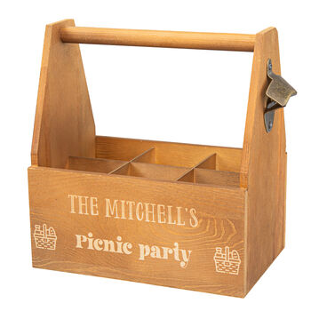 Personalised Picnic Caddy With Bottle Opener, 11 of 11