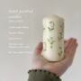Mini Hand Painted Wedding Pillar Candle, thumbnail 3 of 6