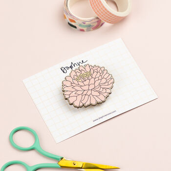 Wooden Birth Flower Brooches, 11 of 12