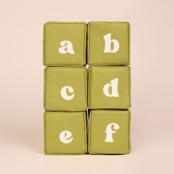 Sensory Baby Alphabet Blocks With Personalised Option, 3 of 12