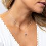Personalised Sterling Silver October Pink Tourmaline Birthstone Necklace, thumbnail 2 of 12