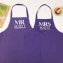 Mr And Mrs Personalised Couples Aprons, thumbnail 4 of 7