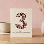 Love Hearts Leather 3rd Anniversary Card, thumbnail 1 of 6