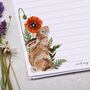 A5 Letter Writing Paper Rabbit, Butterfly And Flowers, thumbnail 2 of 4